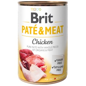 BRIT PATE & MEAT CHICKEN 400g karma mokra dla psa z kurczakiem