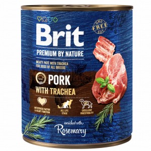 BRIT PREMIUM BY NATURE 800g PORK&TRACHEA karma mokra dla dorosłych psów