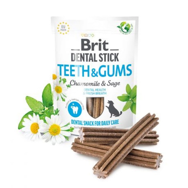 BRIT DENTAL STICK TEETH&GUMS CHAMOMILE 251g przysmak dla psa