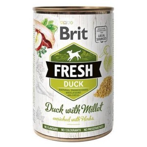 BRIT FRESH 400g DUCK&MILLET karma mokra dla dorosłych psów