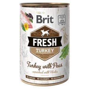BRIT FRESH 400g TURKEY&PEAS karma mokra dla dorosłych psów