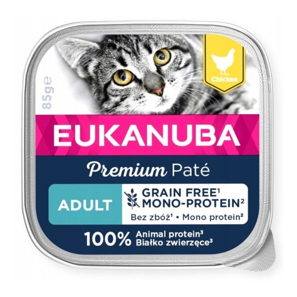 EUKANUBA Cat Grain Free Adult Mono Protein Chicken 85g Kurczak