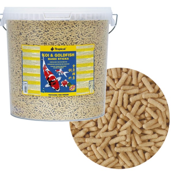 Tropical Koi&Goldfish Basic Sticks 21L / 1,6kg Pokarm dla karpi Koi