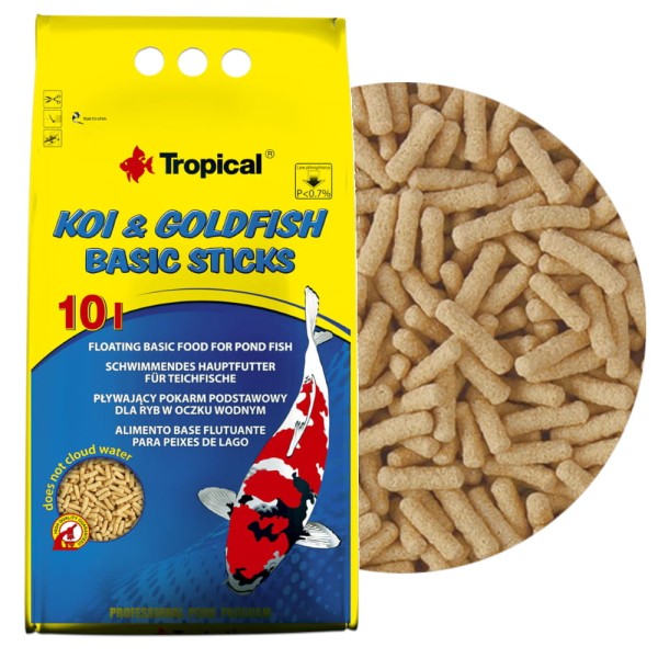 Tropical Koi&Goldfish Basic Sticks 10L / 800g Pokarm dla karpi Koi