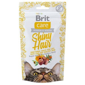 BRIT CARE CAT SNACK SHINY HAIR 50g przysmak dla kota na lśniącą sierść