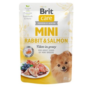 BRIT CARE MINI POUCH RABBIT&SALMON 85g karma mokra dla psa