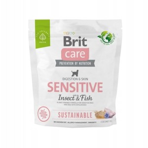BRIT CARE DOG SUSTAINABLE SENSITIVE INSECT FISH 1kg karma sucha dla psa