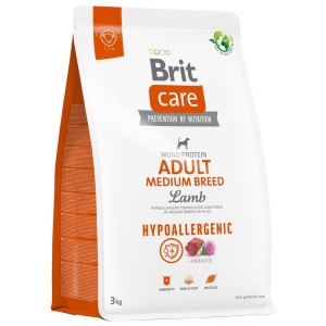 BRIT CARE DOG HYPOALLERGENIC ADULT MEDIUM LAMB 3kg sucha karma dla psa