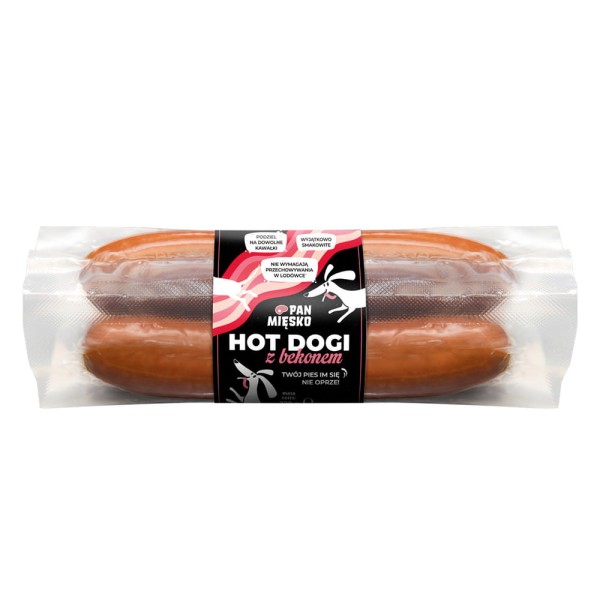 Pan Mięsko Przysmak dla psa Hot Dogi z bekonem (dorosły) 220g