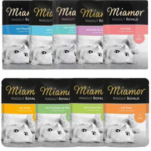 MIAMOR ZESTAW 9x100g saszetka ragout royale mokra karma dla kota