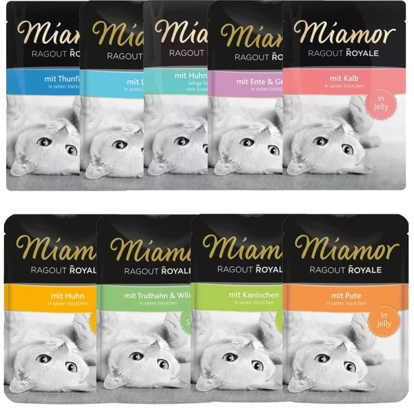 MIAMOR ZESTAW 9x100g saszetka ragout royale mokra karma dla kota