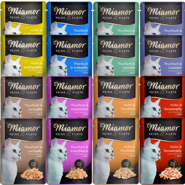 MIAMOR ZESTAW 16x100g saszetka feline filets mokra karma dla kota