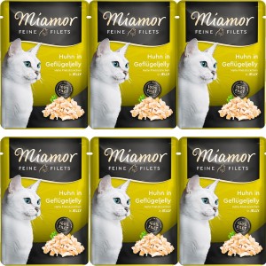 MIAMOR ZESTAW 6x100g saszetka kurczak w galarecie drobiowej karma dla kota