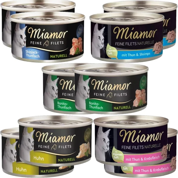 MIAMOR ZESTAW 10x80g puszka feline filets mokra karma dla kota