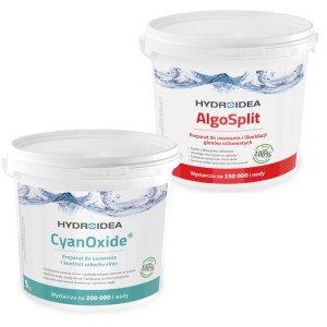 Hydroidea Zestaw do Usuwania Glonów Nitkowatych i Sinic 150 tys. litrów - CyanOxide 5kg + AlgoSplit 5kg