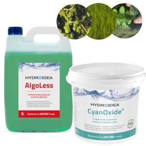 Hydroidea Zestaw do Usuwania Sinic i Zielonej Wody - CyanOxide 5kg + AlgoLess 5L