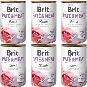 BRIT PATE & MEAT LAMB 6x400g karma mokra dla psa z jagnięciną