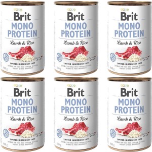BRIT MONO PROTEIN lamb & rice ZESTAW 6x400g JAGNIĘCINA karma dla psa