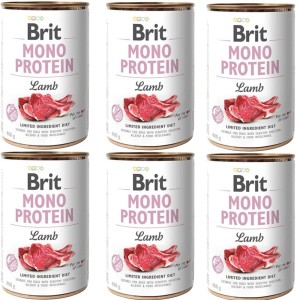 BRIT MONO PROTEIN lamb 6x400g JAGNIĘCINA karma mokra w puszce  dla psa