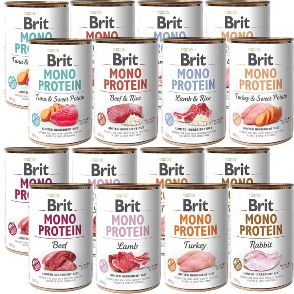 BRIT MONO PROTEIN MIX PAKIET 16x400g mokra karma dla psa