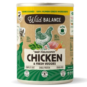 Wild Balance Mokra karma dla psa kurczak z marchewką i szpinakiem 400g