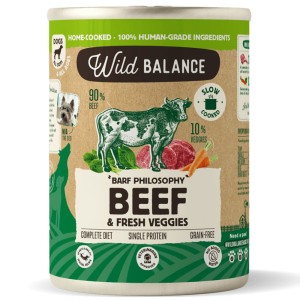 Wild Balance Mokra karma dla psa wołowina z marchewką i szpinakiem 400g