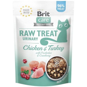 BRIT CARE Raw Treat Urinary Chicken&Turkey przysmak dla kota 40g 