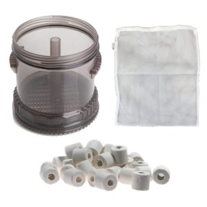 Moduł pojemnik do filtra Aquael Multikani + ceramika 1l + siatka 15x20cm