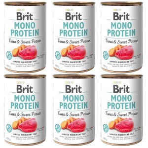 BRIT MONO PROTEIN  zestaw 6x400g tuna&sweet potato TUŃCZYK karma mokra dla psa