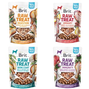 BRIT RAW TREAT ZESTAW 4x40g digestion urinary immunity skin&coat przysmak dla psa