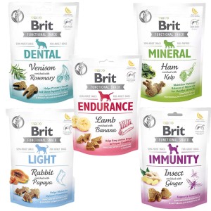 BRIT CARE DOG FUNCTIONAL SNACK ZESTAW 5x150g BEZ RYB przysmaki dla psa