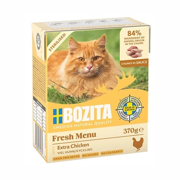 BOZITA Sterylised karma dla kota extra kurczak w sosie kartonik 370g