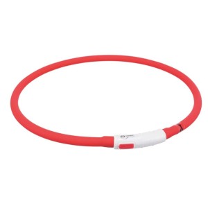 Trixie obroża świecąca opaska USB dla psa czerwona XS–XL 70 cm