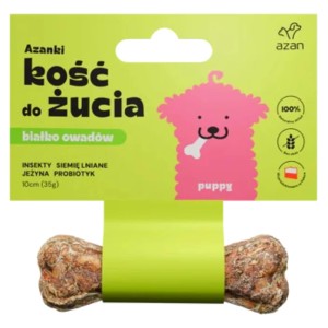 AZANKI Kość do żucia PUPPY  z insektami gryzak przysmak dla szczeniąt 10cm