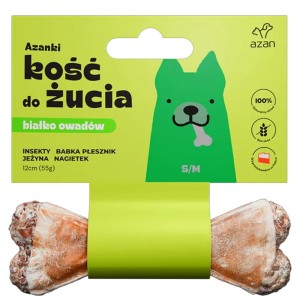 AZANKI Kość do żucia S/M z insektami gryzak przysmak dla psów 12cm