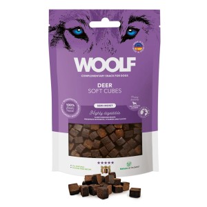 WOOLF Soft Cubes Deer Monoprotein 100g przysmak mono dla psa jeleń