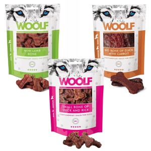 WOOLF Bone's zestaw 3x100g przysmak dla psa smaczki gryzak 