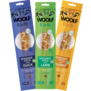 WOOLF EARTH NOOHIDE XL zestaw 3szt przysmak dla psa patyk