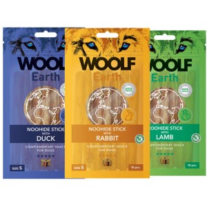 WOOLF EARTH NOOHIDE S STICK zestaw 3 szt przysmak dla psa patyk