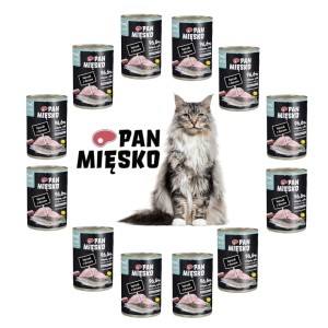 Karma dla kota KURCZAK z dorszem Pan Mięsko 12x400g
