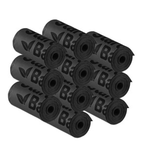 Kompostowalne worki na psie odchody 150szt czarne