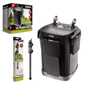 Aquael Ultramax 1000 Filtr + Grzałka Platinium Heater 200W Zestaw do Akwarium 100-300l