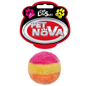 PetNova zabawka dla kota pluszowa kulka piłka