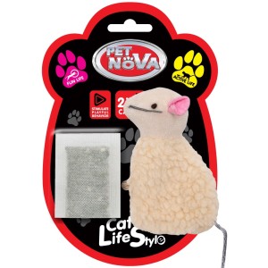PetNova Zabawka kota myszka z kocimiętką 