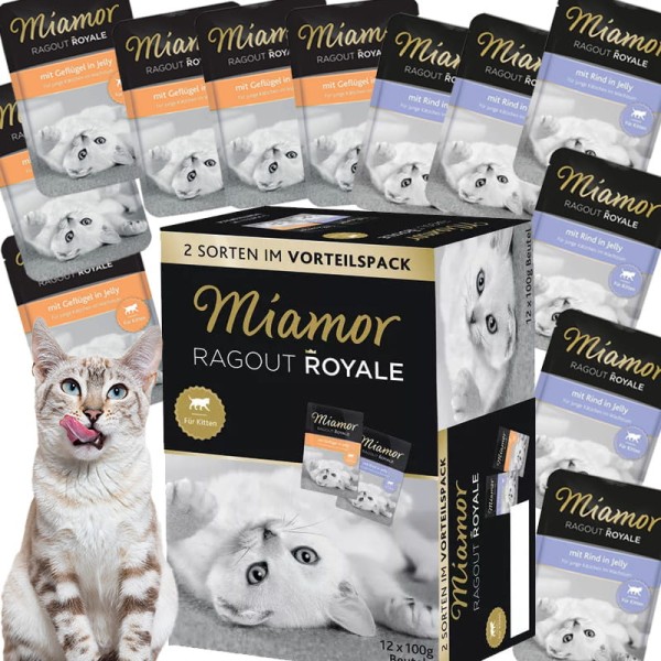 Miamor ragout royale jelly 12x100g drób wołowina