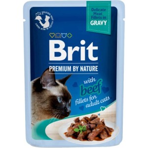 Brit Premium beef gravy adult 85g - karma mokra dla kota wołowina sos