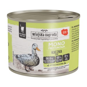 Wiejska Zagroda mokra karma MONOBIAŁKOWA dla Kota Kaczka 200g