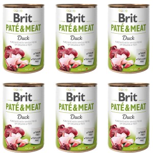 BRIT PATE & MEAT DUCK ZESTAW 6x400g karma mokra dla psa z kaczką