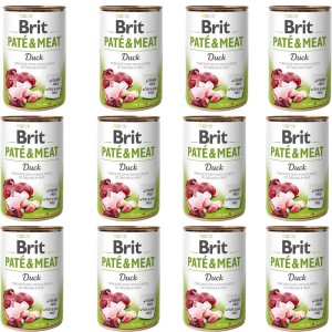 BRIT PATE & MEAT DUCK ZESTAW 12x400g karma mokra dla psa z kaczką