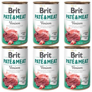 BRIT PATE & MEAT VENISON ZESTAW 6x400g karma mokra dla dorosłych psów dziczyzna